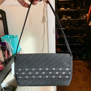 Kate Spade Embroidered Canvas flap bag